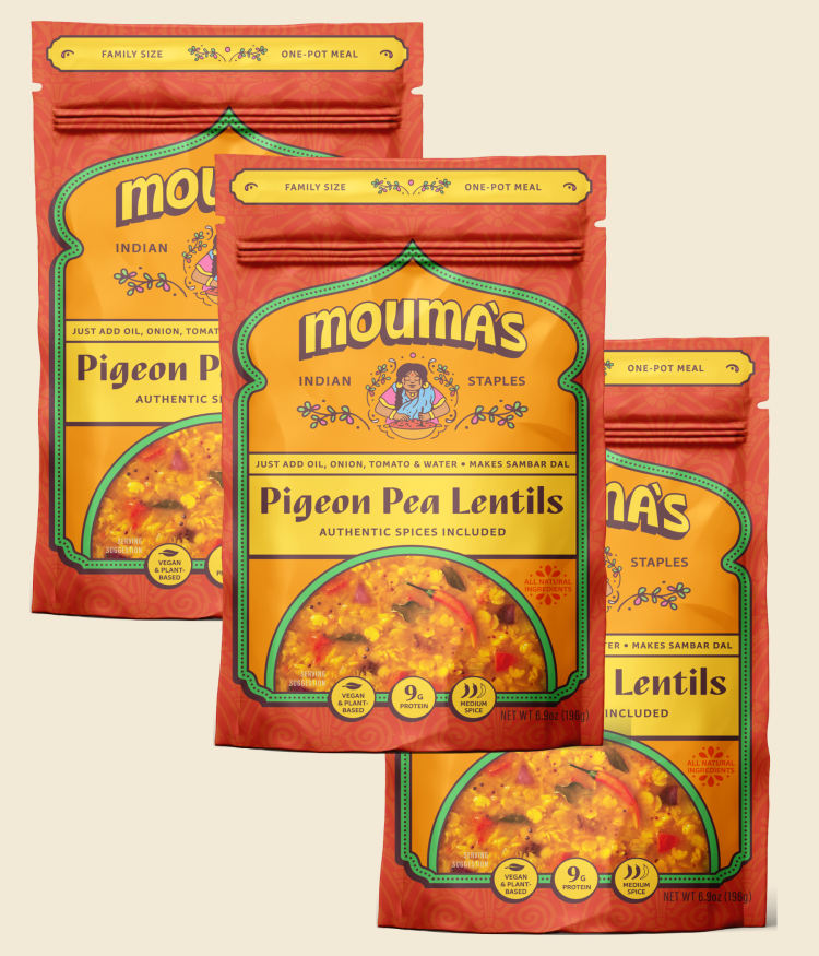 Pigeon Pea Lentils - Sambar Dal - 3 Pack